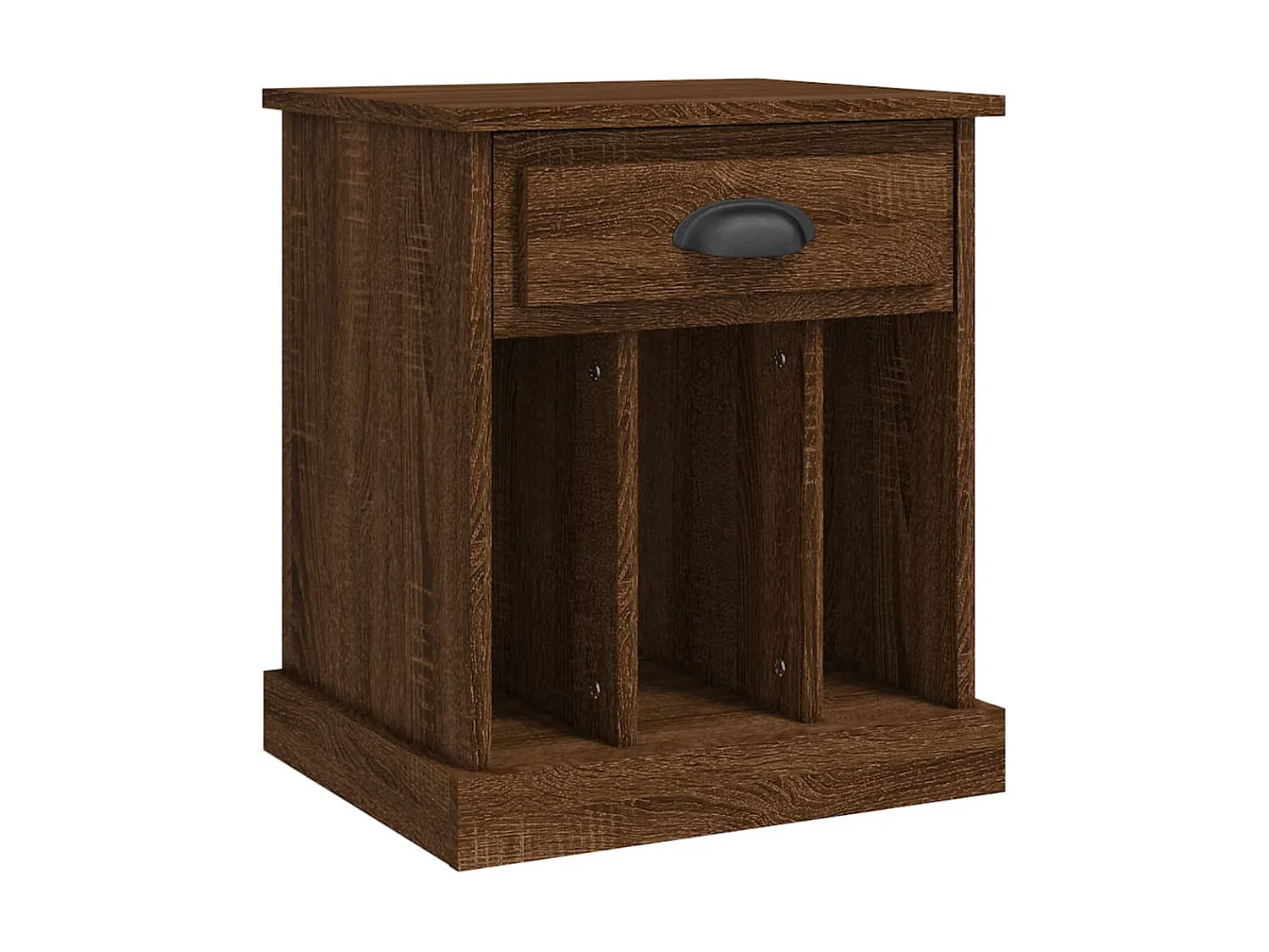 2er-Set Nachttische Nachtschrank Braun Eichen-Optik 43x36x50 cm -RN94806