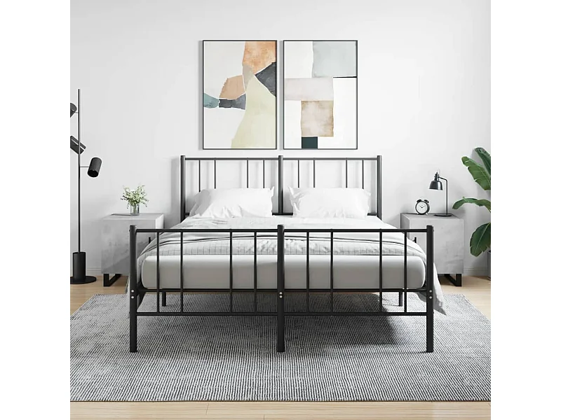 2er-Set Nachttische Nachtschrank Betongrau 40x40x50 cm Holzwerkstoff -RN39537