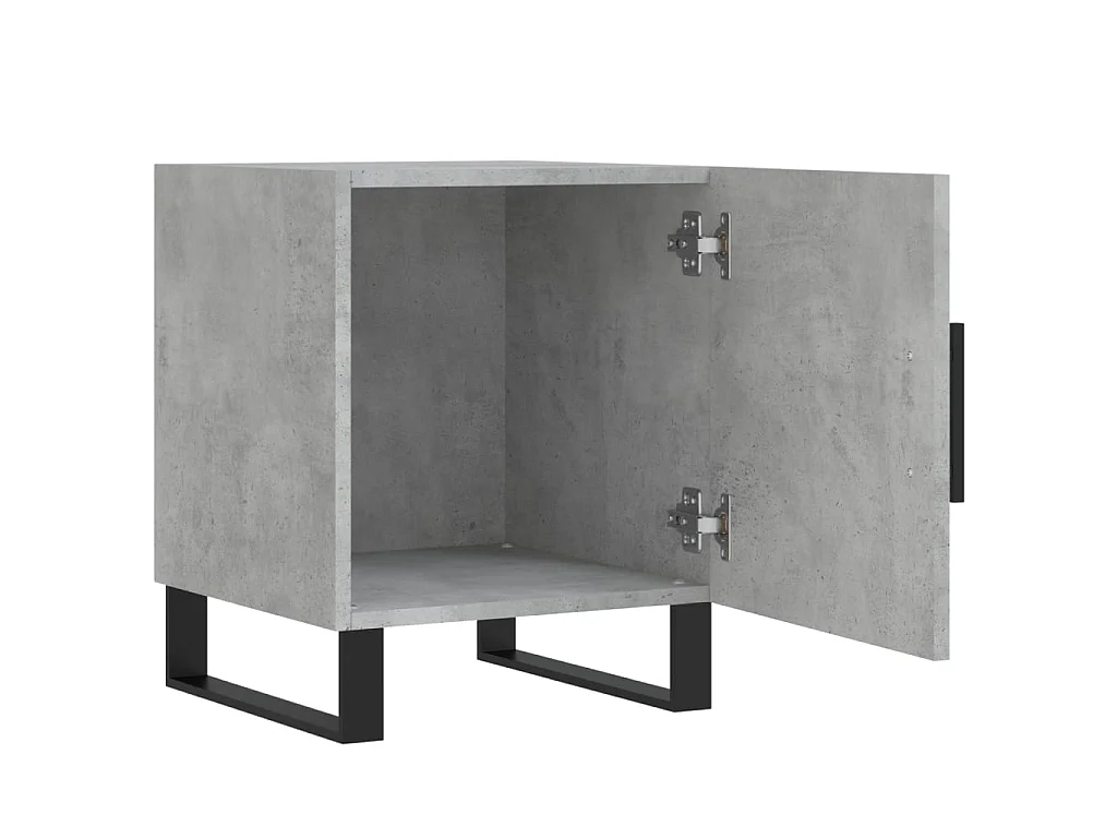 2er-Set Nachttische Nachtschrank Betongrau 40x40x50 cm Holzwerkstoff -RN39537