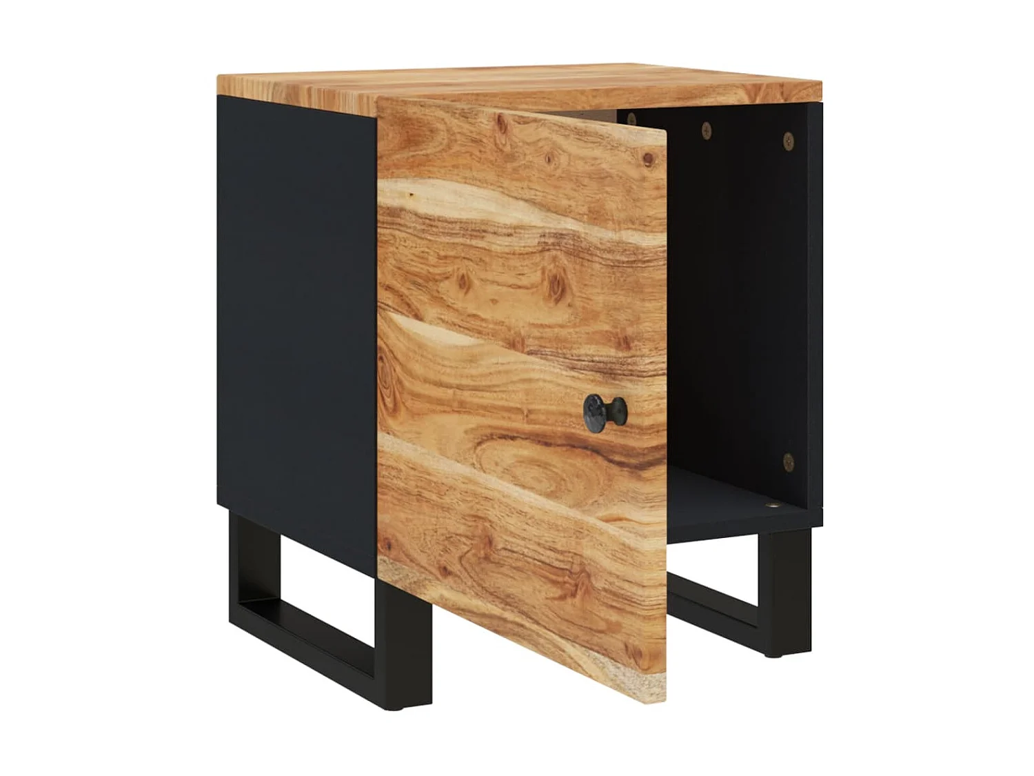 Nachttisch Nachtschrank 40x33x46 cm Massivholz Akazie -RN52902