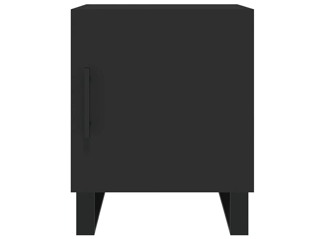 2er-Set Nachttische Nachtschrank Schwarz 40x40x50 cm Holzwerkstoff -RN21958