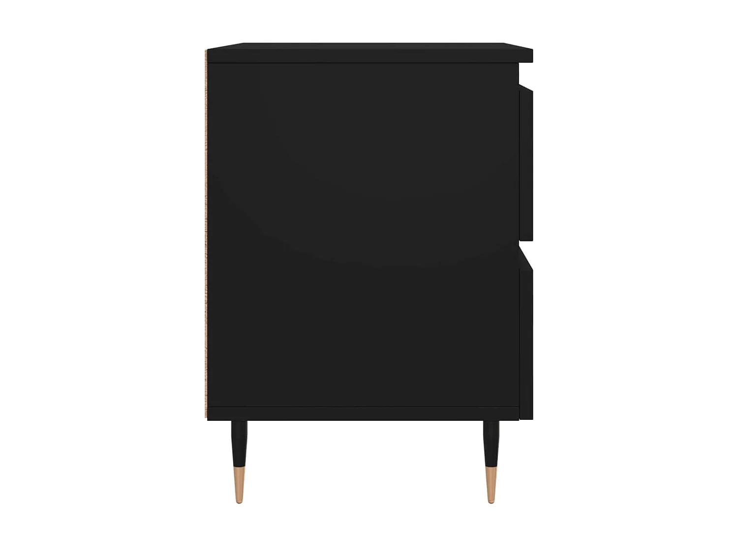 2er-Set Nachttische Nachtschrank Schwarz 40x35x50 cm Holzwerkstoff -RN79452