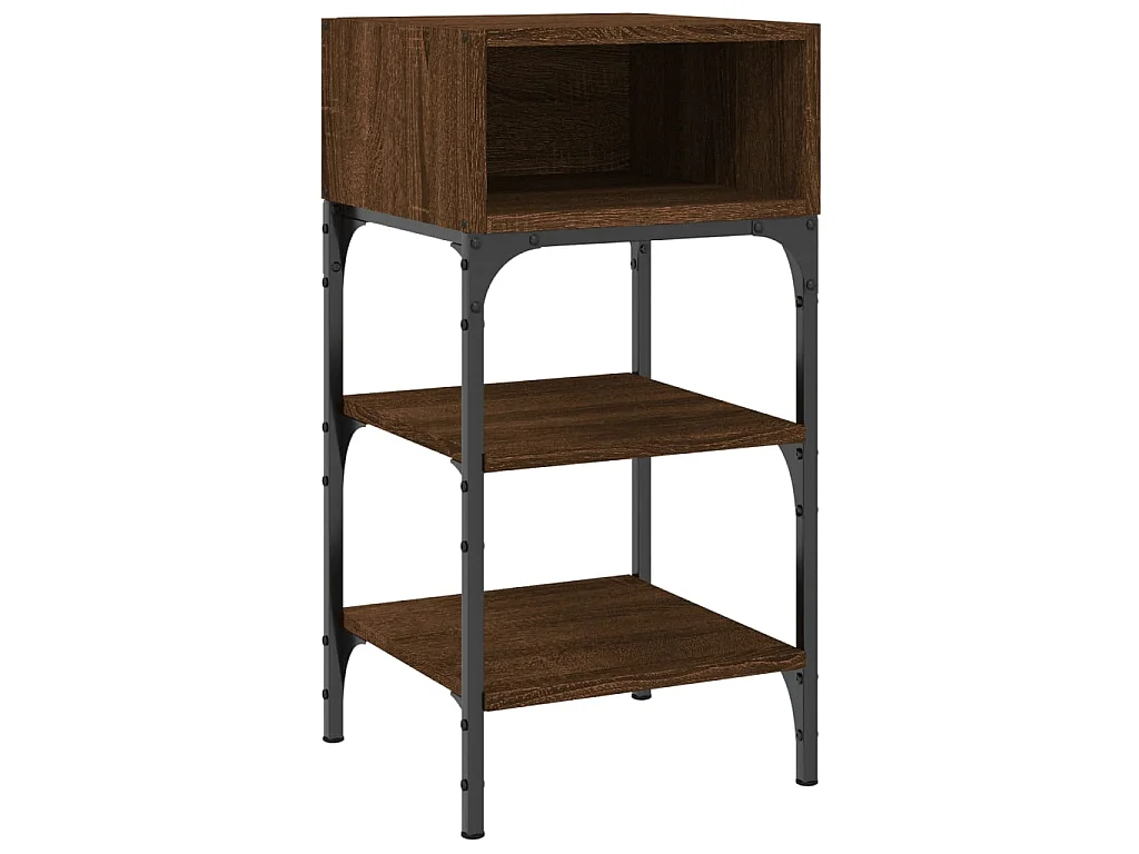 2er-Set Nachttische Nachtschrank Braun Eichen-Optik 35x34,5x70cm Holzwerkstoff -RN26043