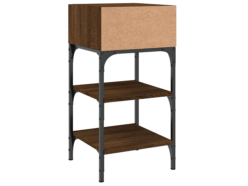 2er-Set Nachttische Nachtschrank Braun Eichen-Optik 35x34,5x70cm Holzwerkstoff -RN26043