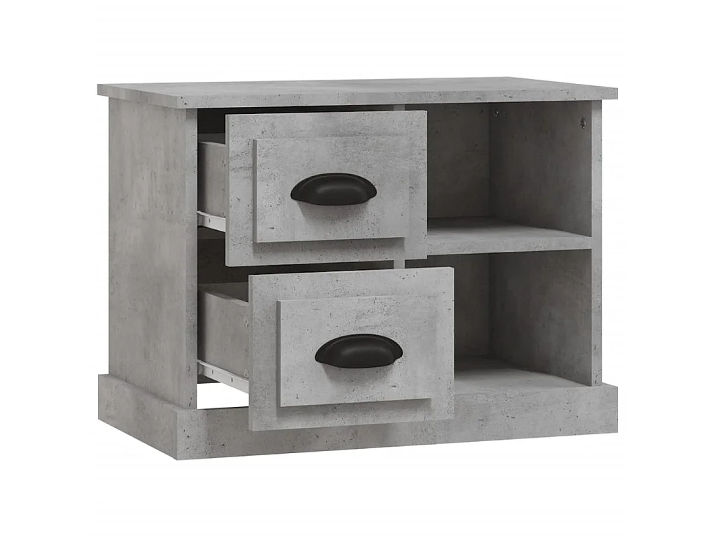 Nachttisch Betongrau Nachtschrank 60x35,5x45 cm -RN93800
