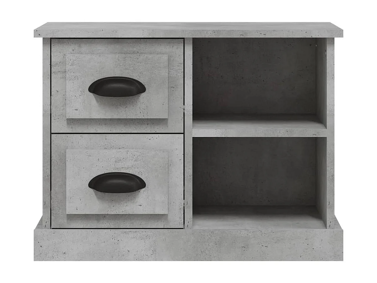 Nachttisch Betongrau Nachtschrank 60x35,5x45 cm -RN93800