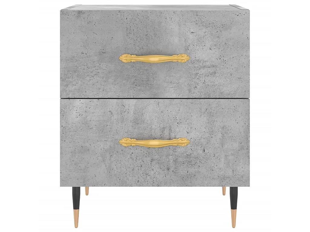Nachttisch Betongrau Nachtschrank 40x35x47,5 cm Holzwerkstoff -RN53507