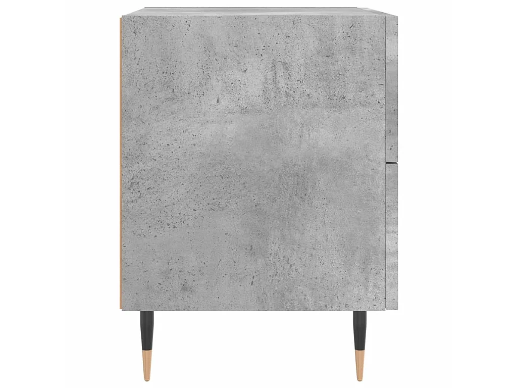 Nachttisch Betongrau Nachtschrank 40x35x47,5 cm Holzwerkstoff -RN53507
