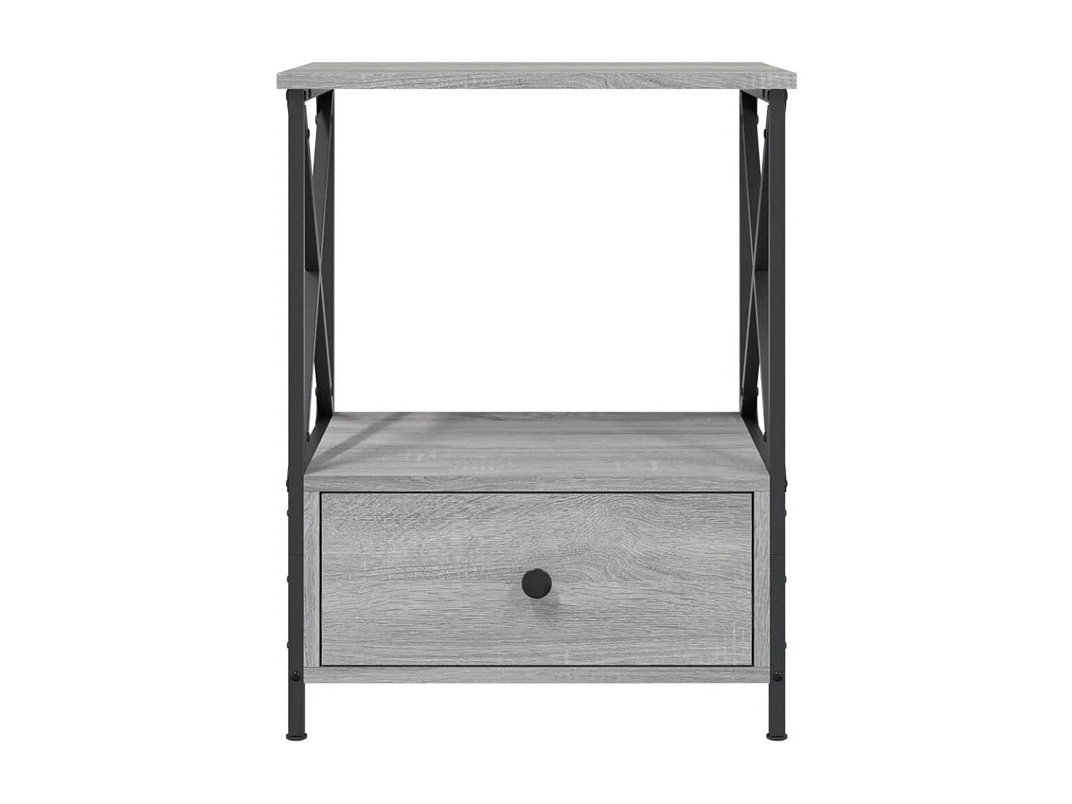 2er-Set Nachttische Nachtschrank Grau Sonoma 50x41x65 cm Holzwerkstoff -RN40266