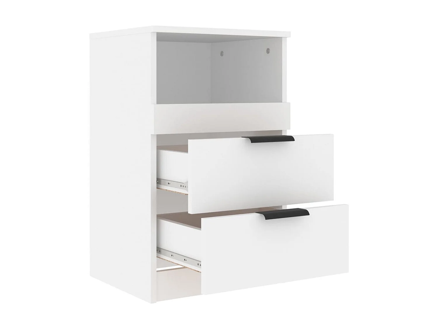 2er-Set Nachttische Nachtschrank Weiß Holzwerkstoff -RN74754