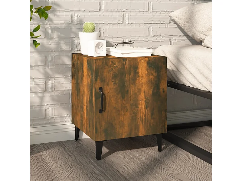 Nachttisch Nachtschrank Räuchereiche Holzwerkstoff -RN87339