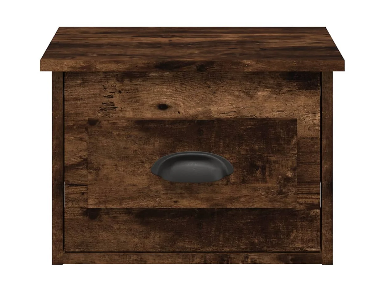 2er-Set Wand-Nachttische Nachtschrank Räuchereiche 41,5x36x28 cm -RN39969