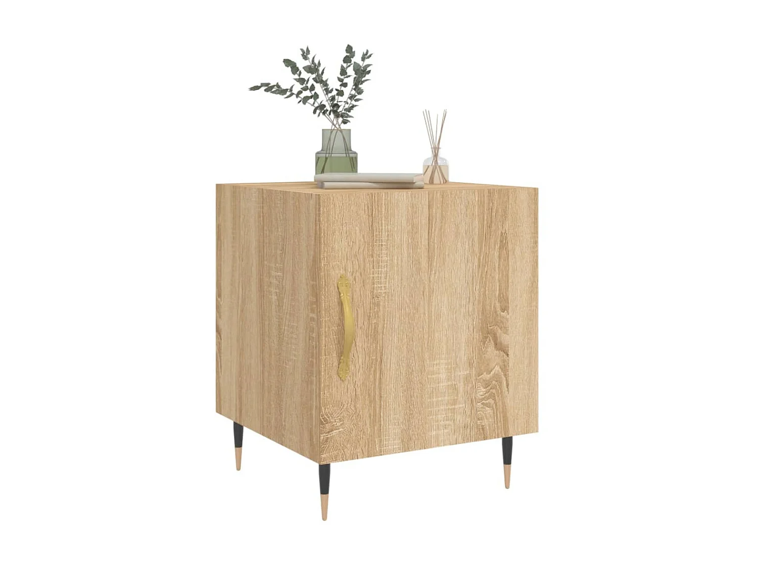 2er-Set Nachttische Nachtschrank Sonoma-Eiche 40x40x50 cm Holzwerkstoff -RN90515