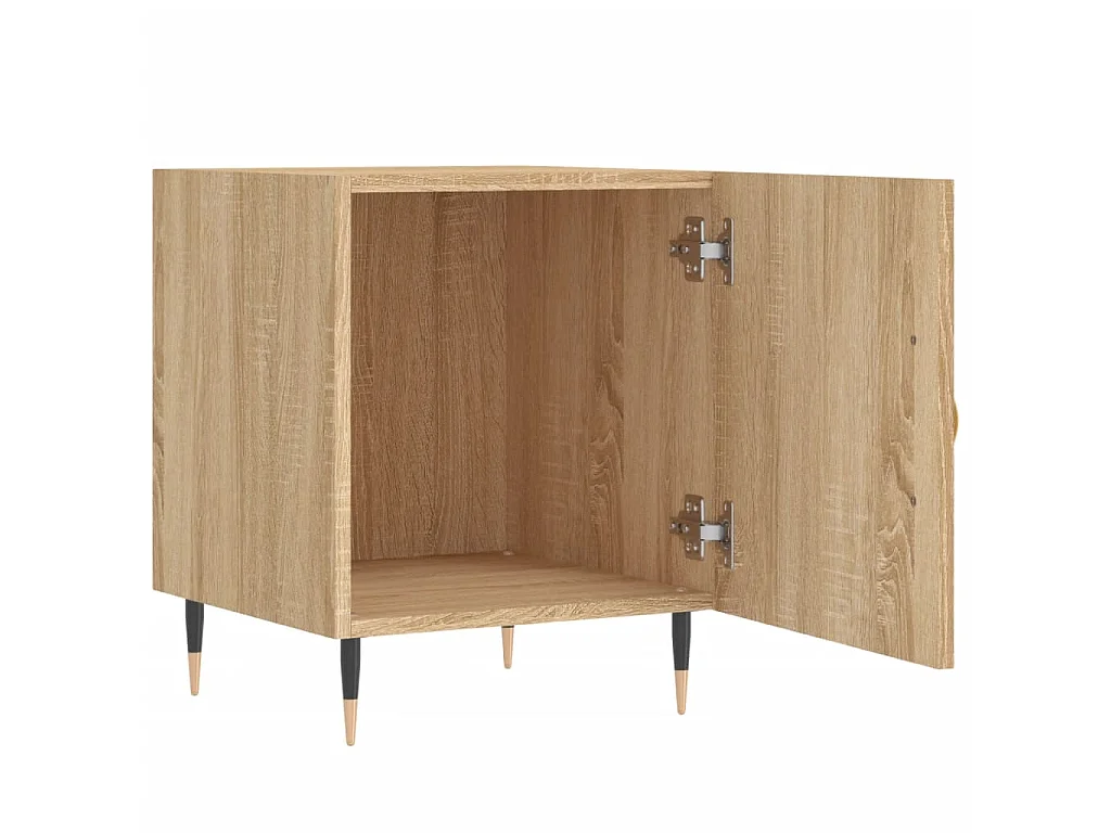 2er-Set Nachttische Nachtschrank Sonoma-Eiche 40x40x50 cm Holzwerkstoff -RN90515