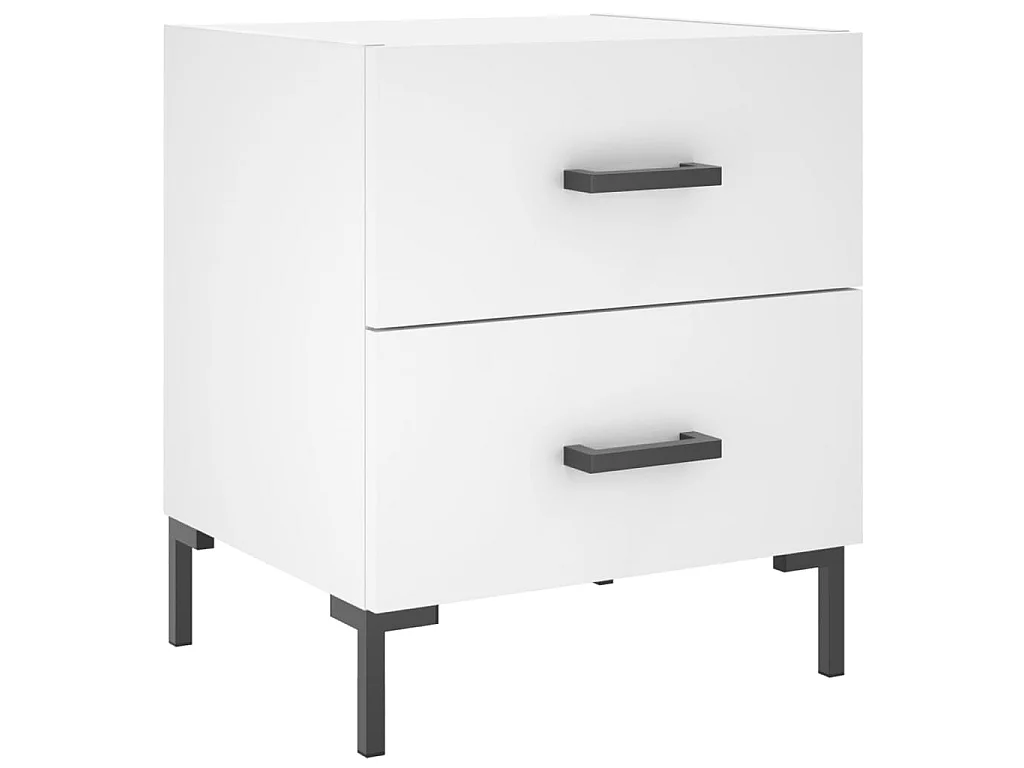 Nachttisch Nachtschrank Weiß 40x35x47,5 cm Holzwerkstoff -RN95705