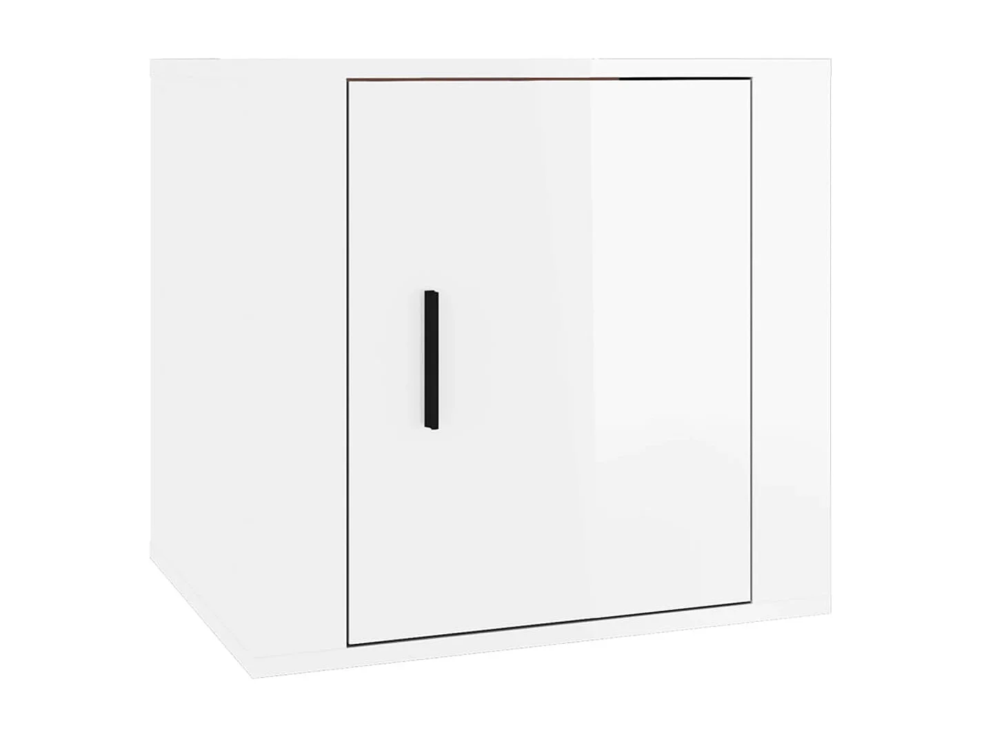 2er-Set Nachttische Nachtschrank Hochglanz-Weiß 50x39x47 cm -RN26813