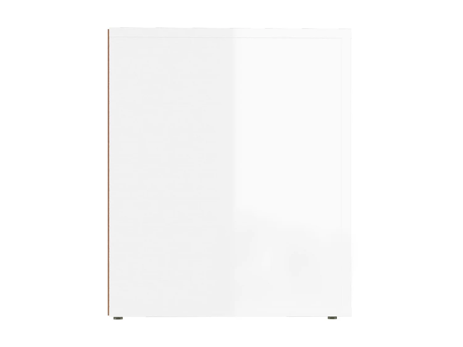 2er-Set Nachttische Nachtschrank Hochglanz-Weiß 50x39x47 cm -RN26813