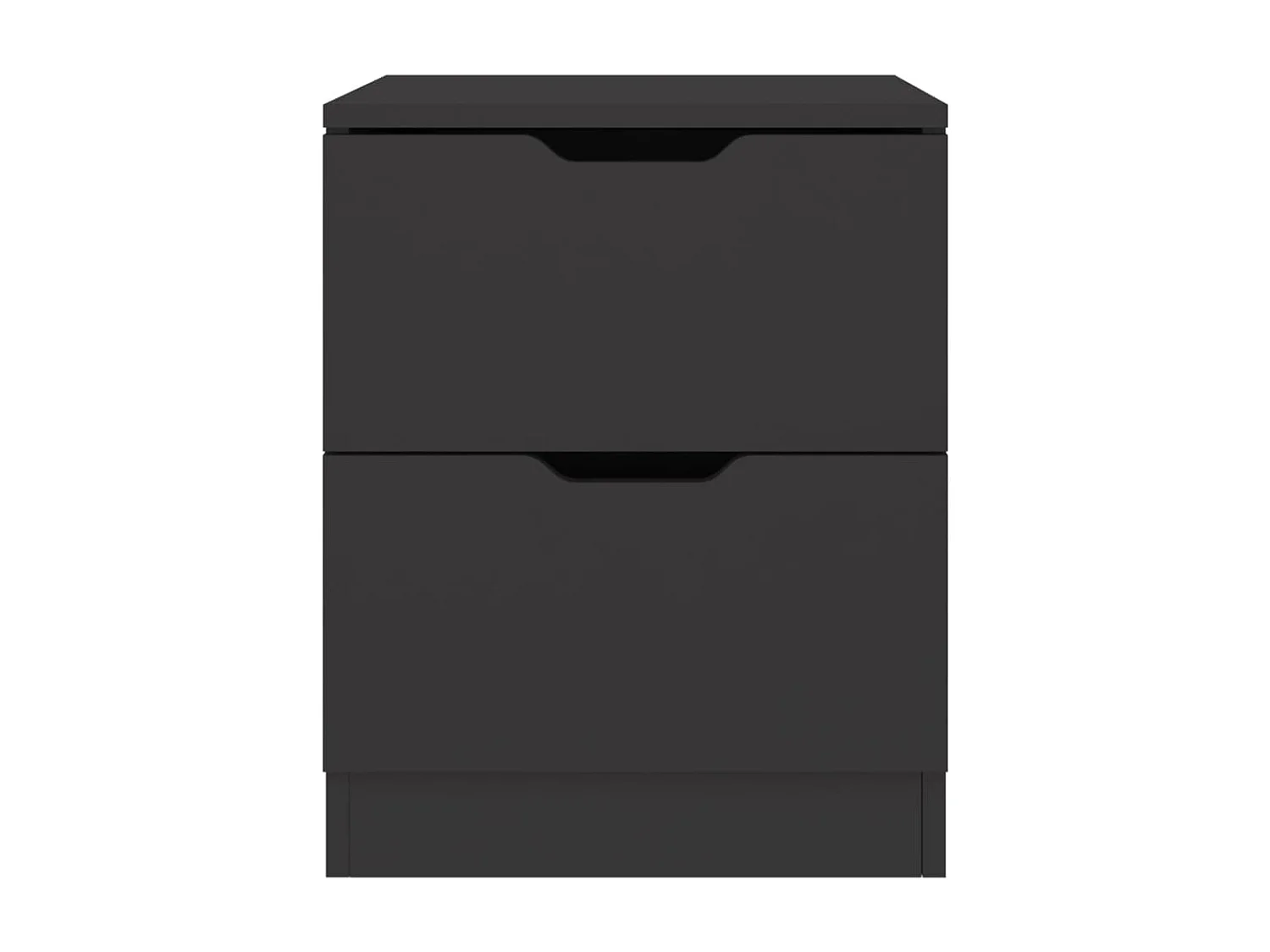 2er-Set Nachttische Nachtschrank Schwarz 40x40x50 cm Spanplatte -RN27497