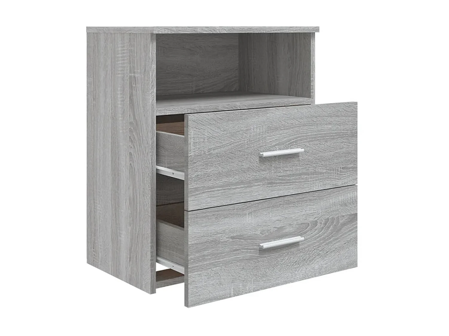 Nachttisch Grau Nachtschrank Sonoma 50x32x60 cm -RN14900