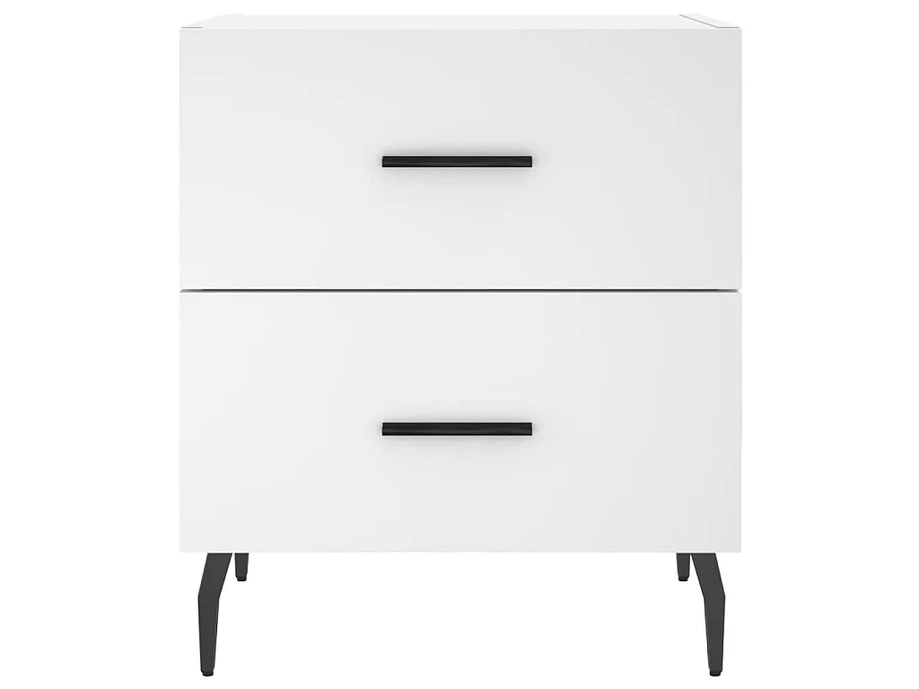 2er-Set Nachttische Nachtschrank Weiß 40x35x47,5 cm Holzwerkstoff -RN29915