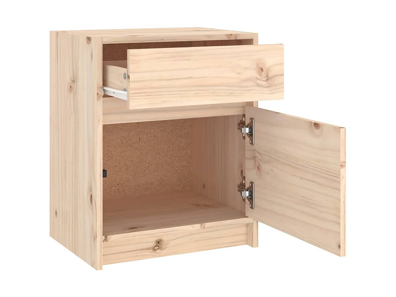 Nachttische Nachtschrank 40x31x50 cm Massivholz Kiefer -RN82481