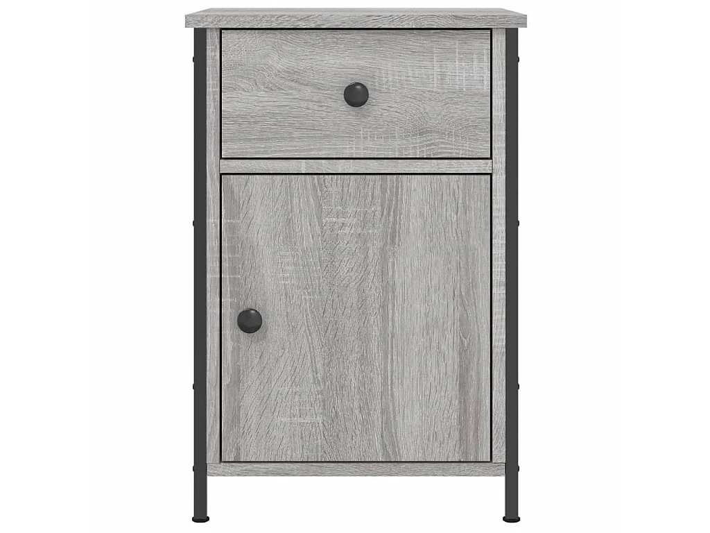 Nachttisch Grau Nachtschrank Sonoma 40x42x60 cm Holzwerkstoff -RN61950