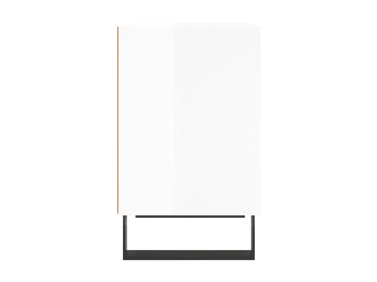 2er-Set Nachttische Nachtschrank Hochglanz-Weiß 40x30x50 cm Holzwerkstoff -RN72320