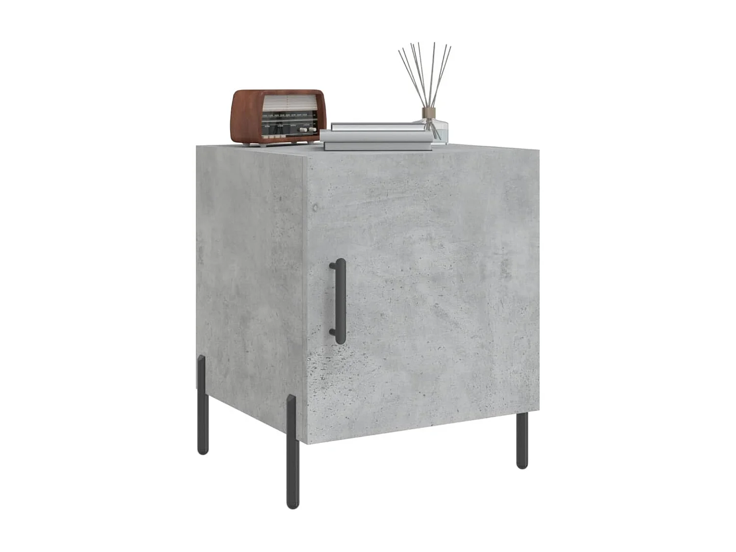 Nachttisch Betongrau Nachtschrank 40x40x50 cm Holzwerkstoff -RN21204