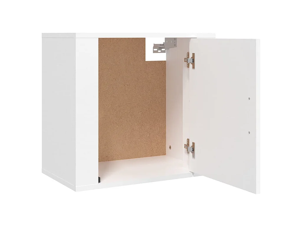 Wand-Nachttisch Nachtschrank Weiß 50x30x47 cm -RN16459