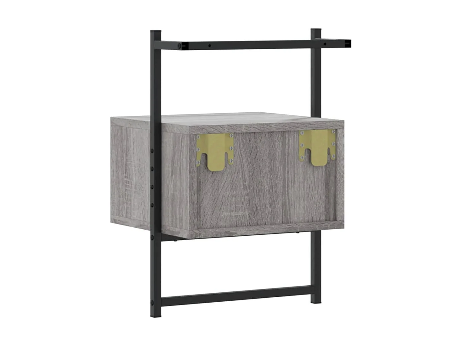 Wand-Nachttisch Grau Nachtschrank Sonoma 35x30x51 cm Holzwerkstoff -RN64195