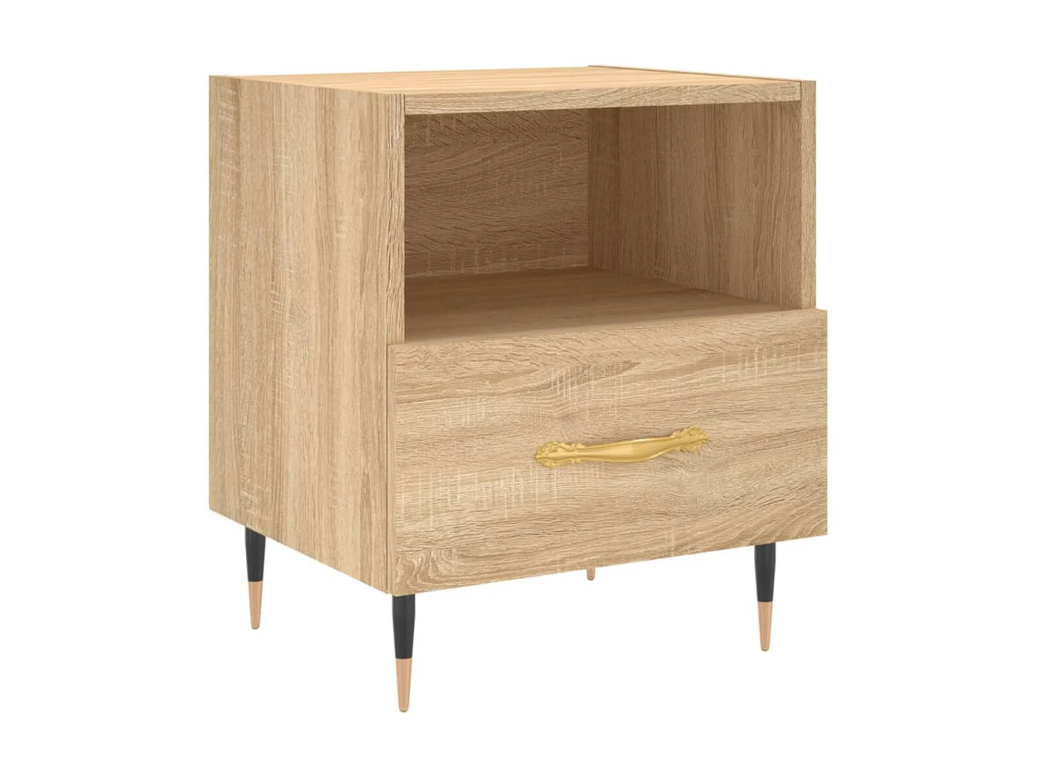 2er-Set Nachttische Nachtschrank Sonoma-Eiche 40x35x47,5 cm Holzwerkstoff -RN29770