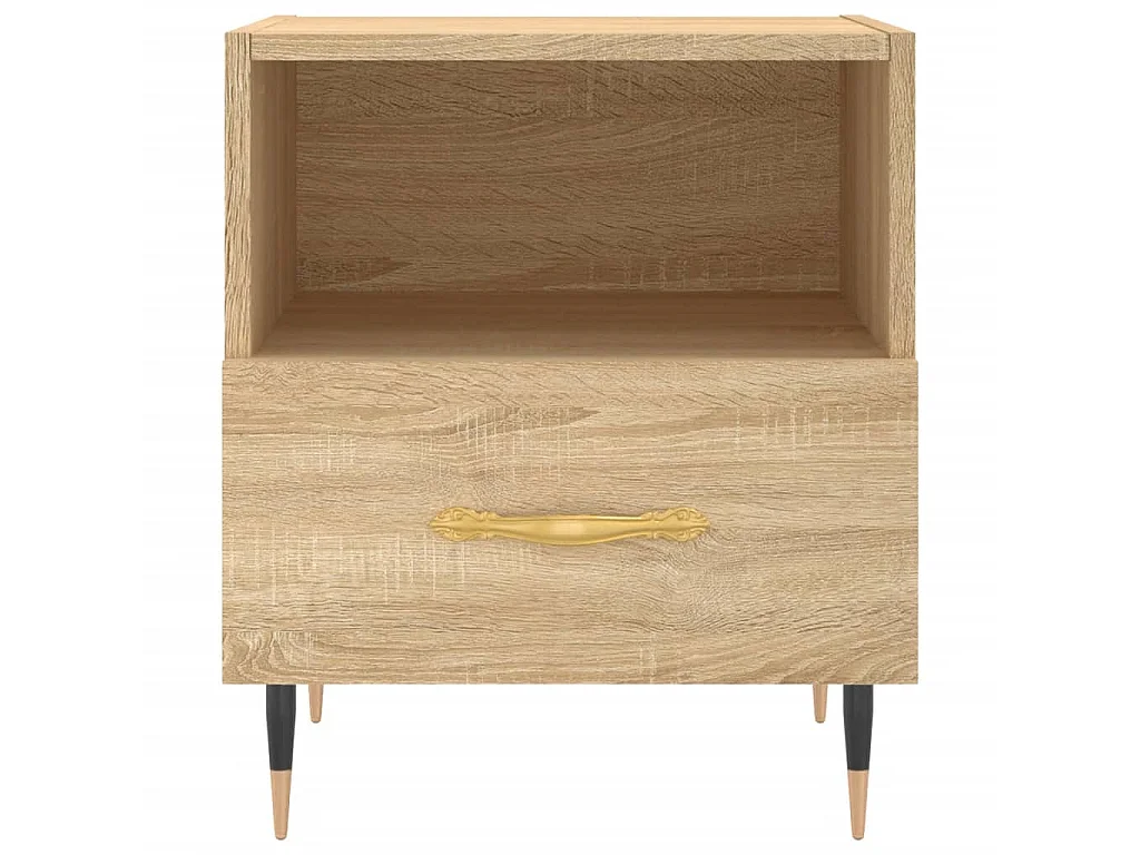 2er-Set Nachttische Nachtschrank Sonoma-Eiche 40x35x47,5 cm Holzwerkstoff -RN29770