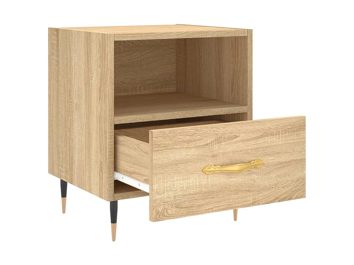 2er-Set Nachttische Nachtschrank Sonoma-Eiche 40x35x47,5 cm Holzwerkstoff -RN29770