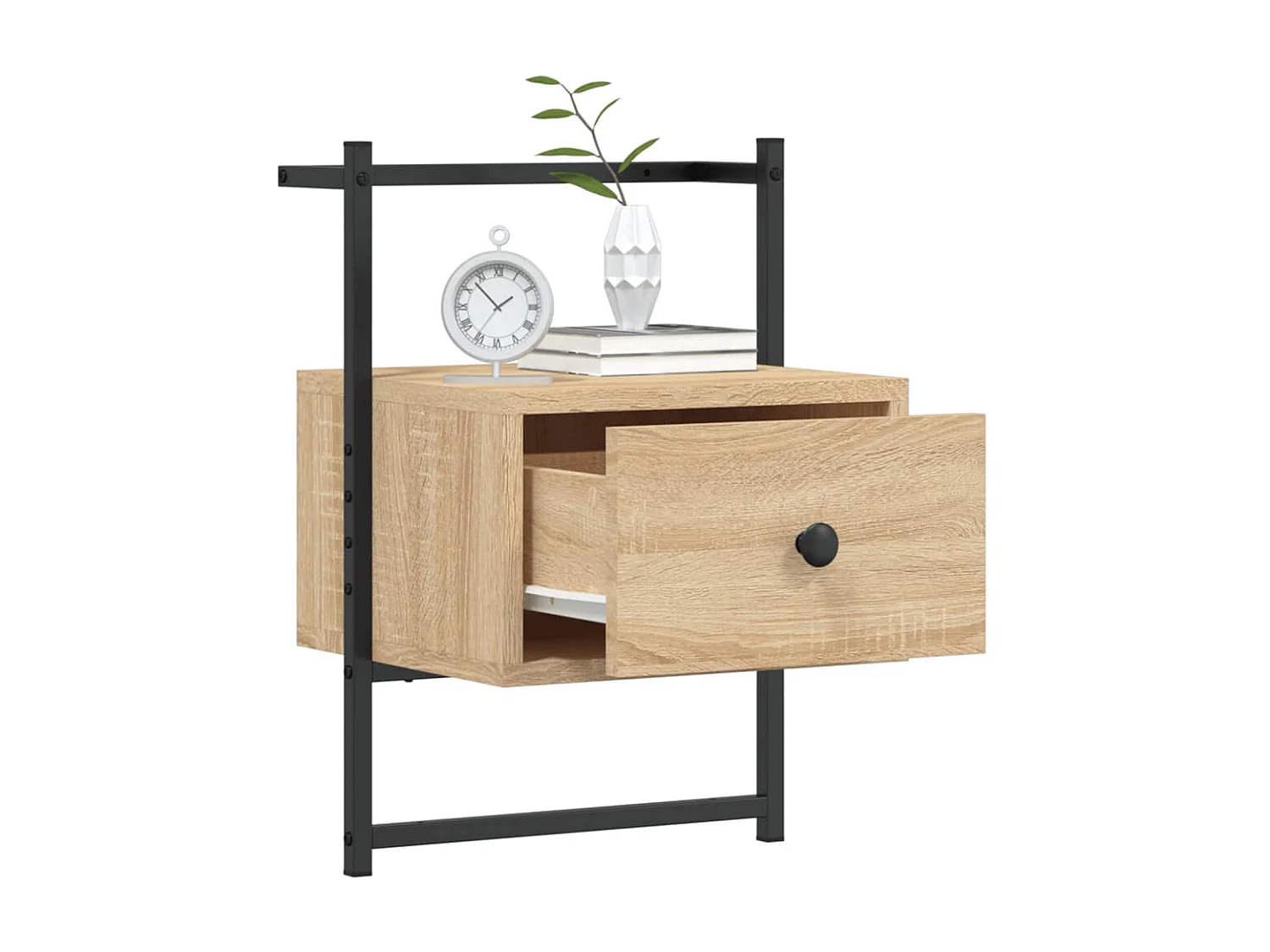 Wand-Nachttisch Nachtschrank Sonoma-Eiche 35x30x51 cm Holzwerkstoff -RN92365