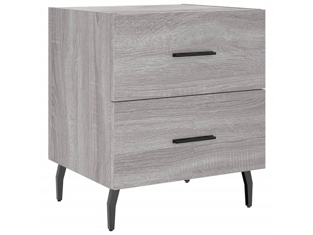Nachttisch Grau Nachtschrank Sonoma 40x35x47,5 cm Holzwerkstoff -RN75209