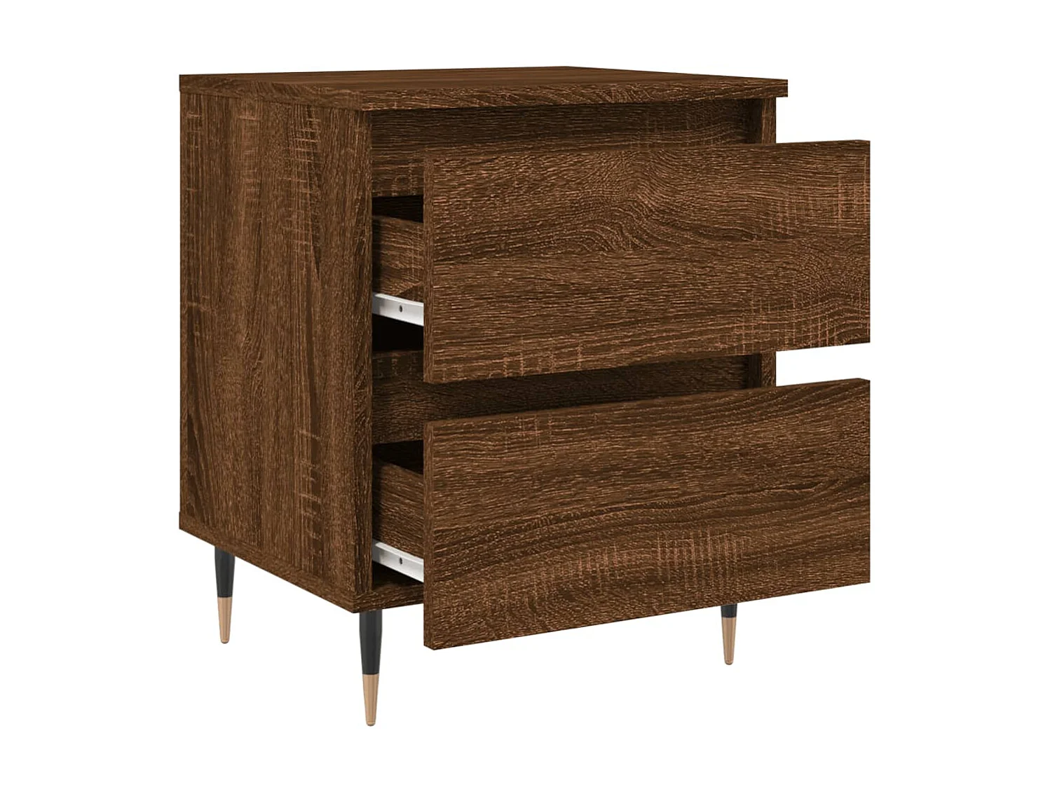 Nachttisch Nachtschrank Braun Eichen-Optik 40x35x50 cm Holzwerkstoff -RN89388