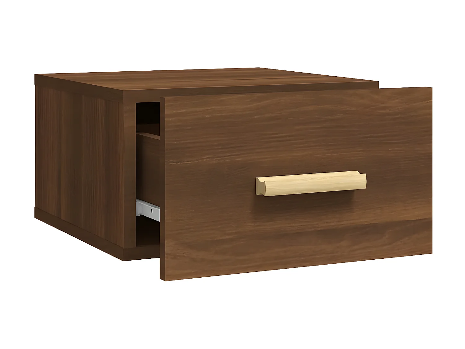 Wand-Nachttisch Nachtschrank Braun Eichen-Optik 35x35x20 cm -RN79505