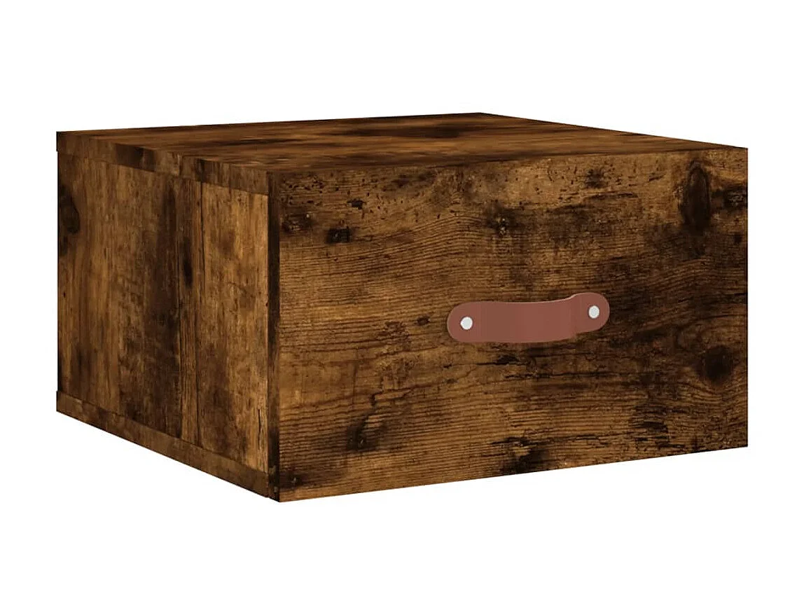 Wand-Nachttisch Nachtschrank Räuchereiche 35x35x20 cm -RN70590