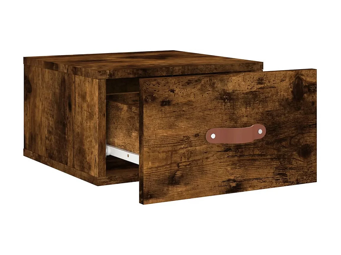 Wand-Nachttisch Nachtschrank Räuchereiche 35x35x20 cm -RN70590