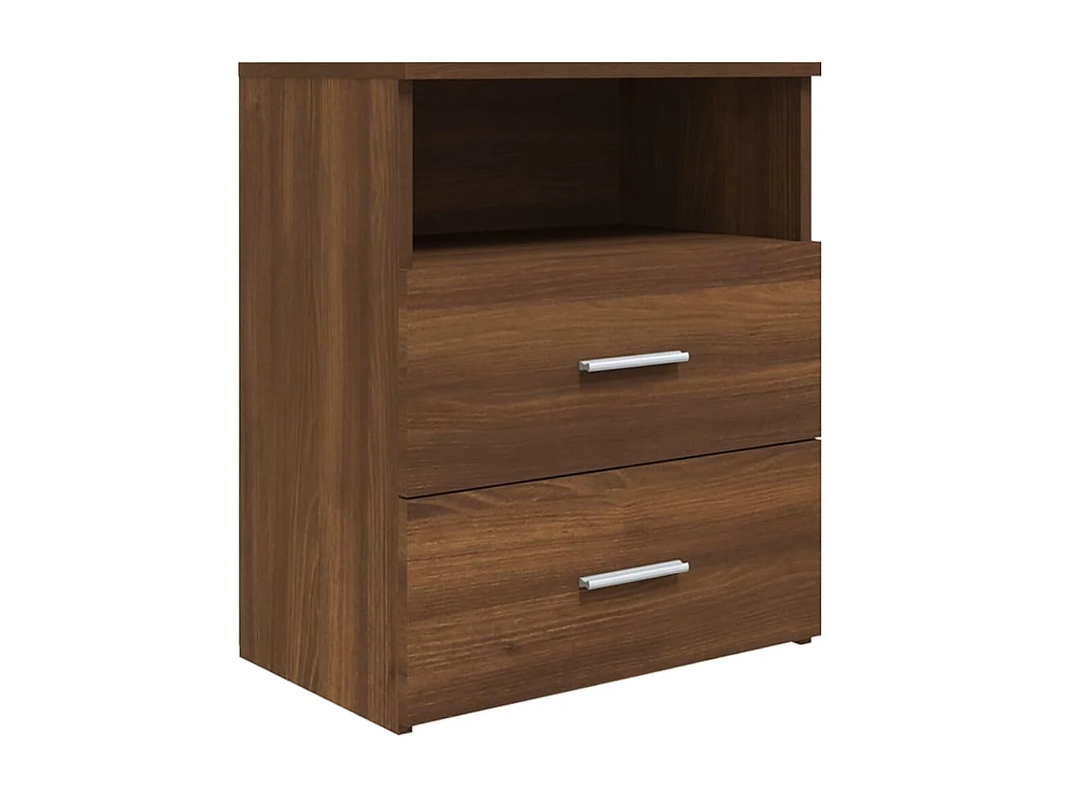 2er-Set Nachttische Nachtschrank Braun Eichen-Optik 50x32x60 cm -RN12663