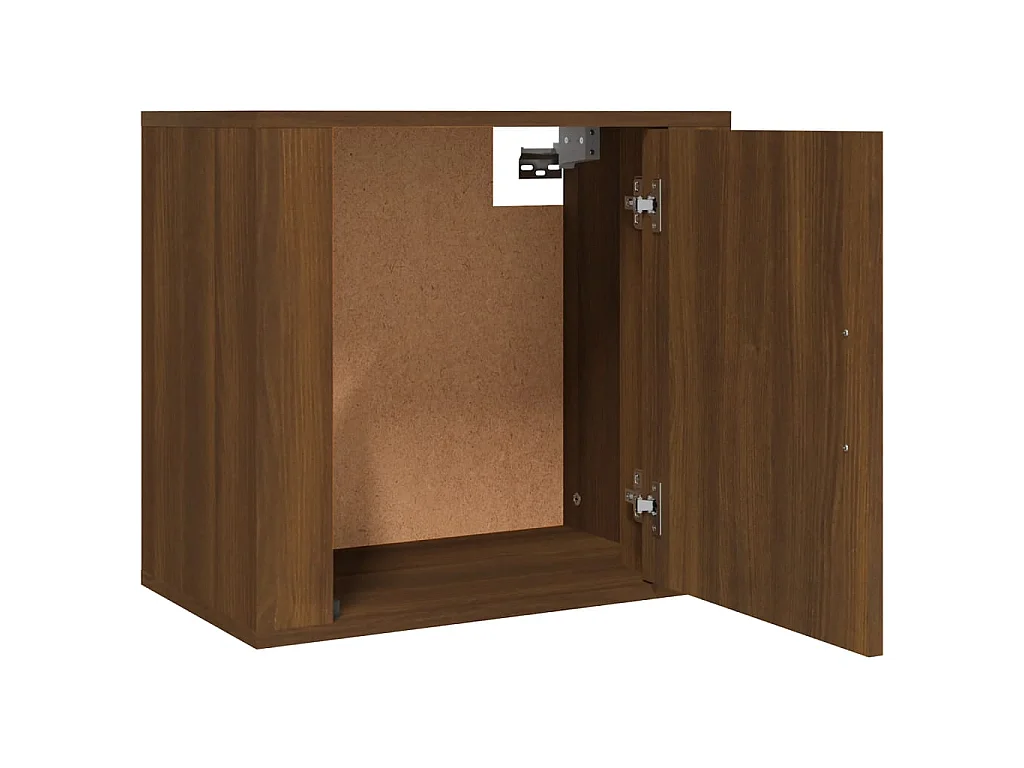 Wand-Nachttisch Nachtschrank Braun Eichen-Optik 50x30x47 cm -RN34376