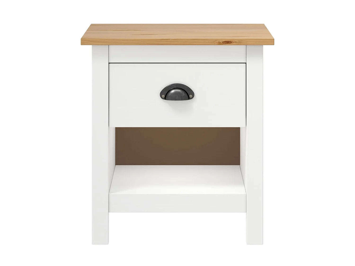 2er-Set Nachttische Nachtschrank Hill 46x35x49,5 cm Massivholz Kiefer -RN15822