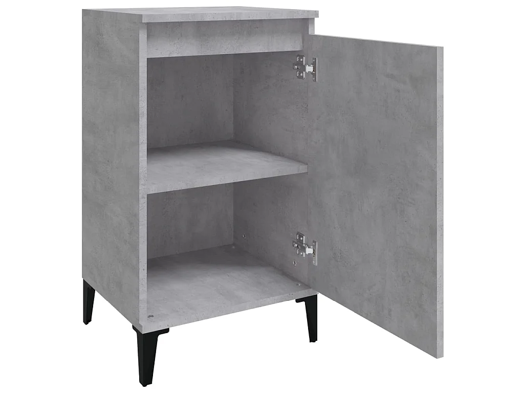 2er-Set Nachttische Nachtschrank Betongrau 40x35x70 cm Holzwerkstoff -RN67709