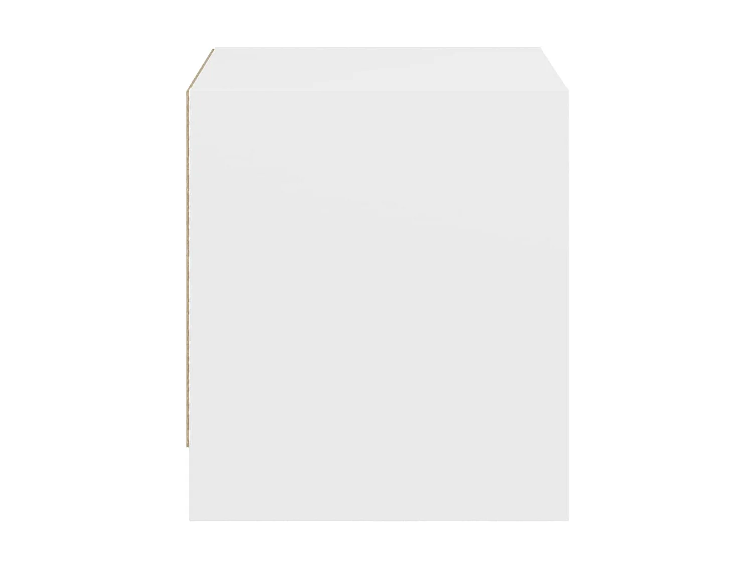 Nachttisch Nachtschrank mit Glastür Weiß 35x37x42 cm -RN94359