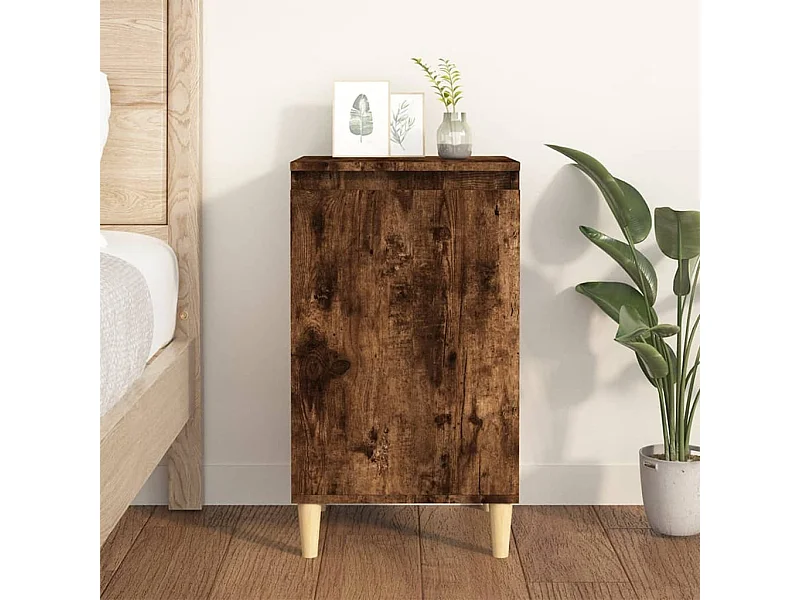 Nachttisch Nachtschrank Räuchereiche 40x35x70 cm Holzwerkstoff -RN36961