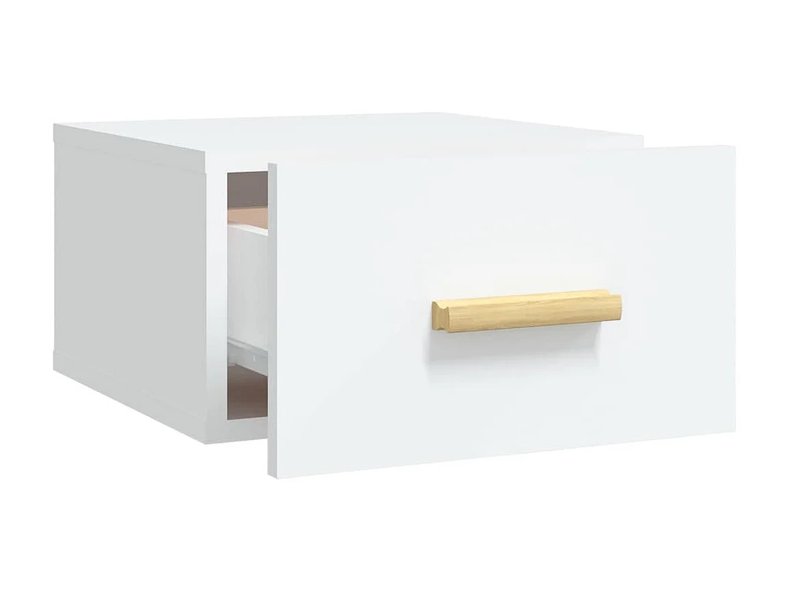 Wand-Nachttisch Nachtschrank Weiß 35x35x20 cm -RN87843