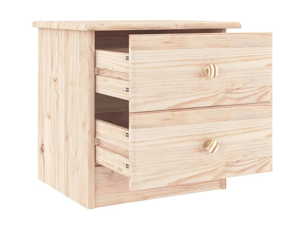 Nachttisch Nachtschrank ALTA 43x35x40,5 cm Massivholz Kiefer -RN47117