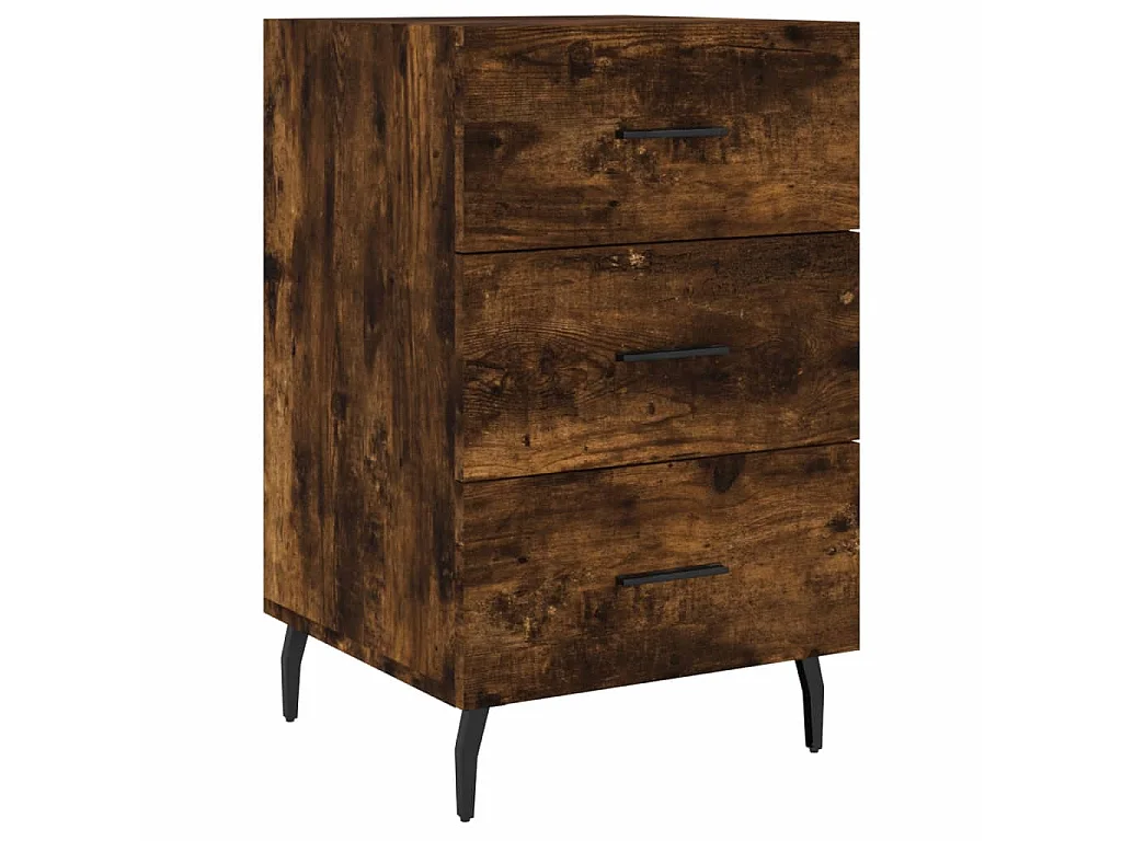 Nachttisch Nachtschrank Räuchereiche 40x40x66 cm Holzwerkstoff -RN42097