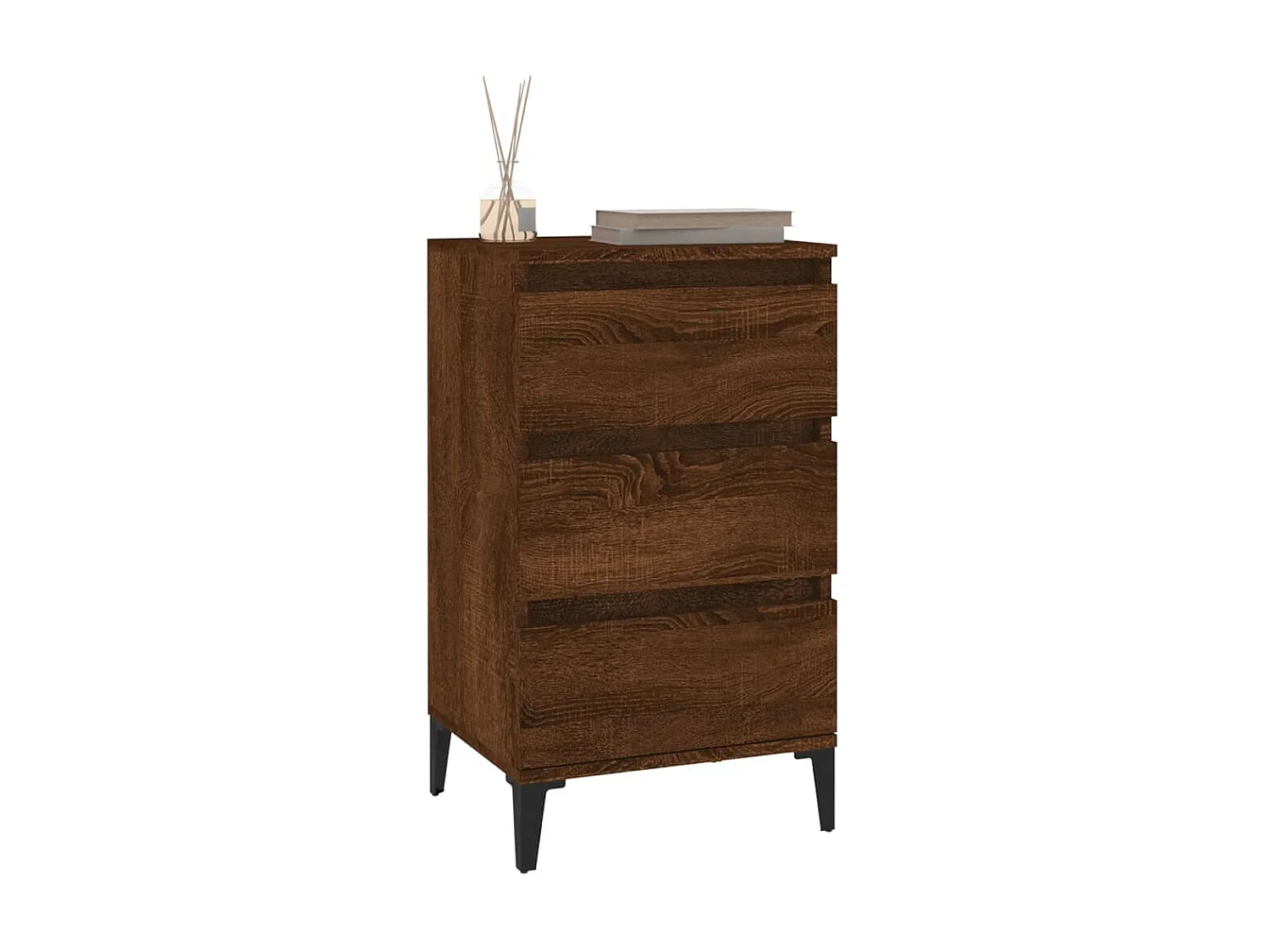 Nachttisch Nachtschrank Braun Eichen-Optik 40x35x70 cm Holzwerkstoff -RN24219