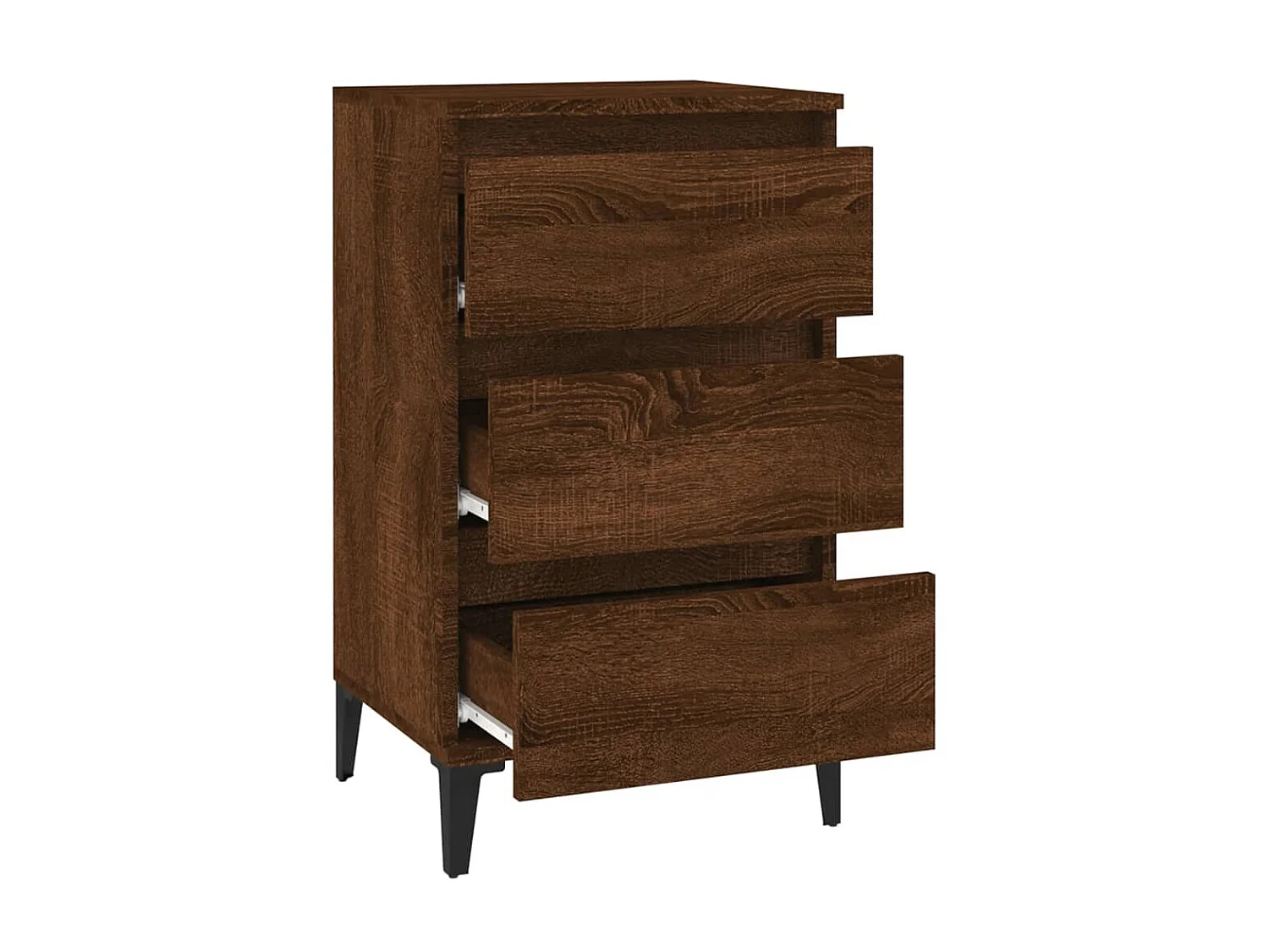 Nachttisch Nachtschrank Braun Eichen-Optik 40x35x70 cm Holzwerkstoff -RN24219